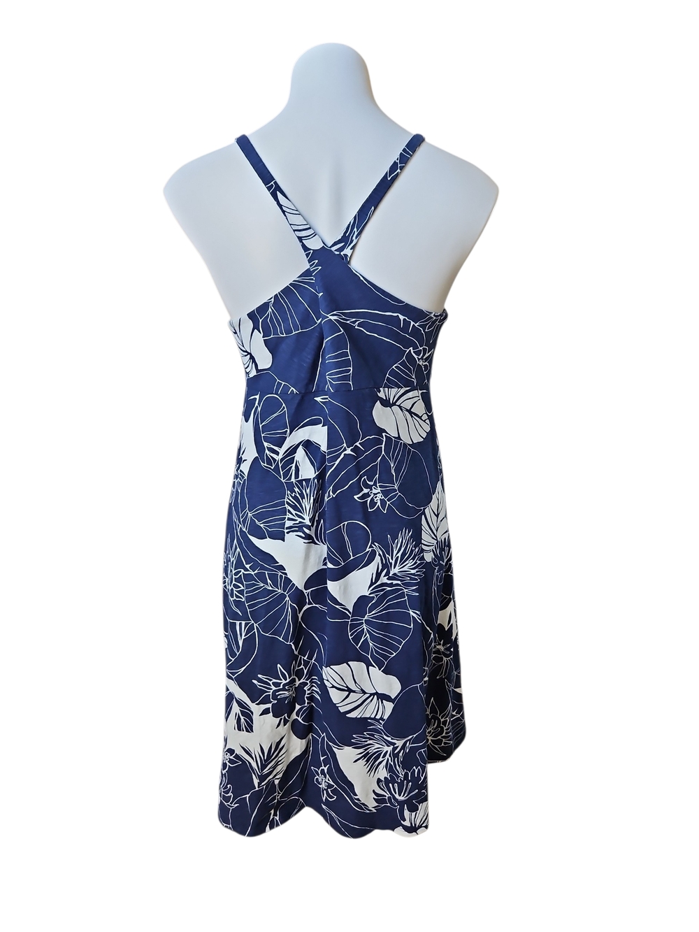 Patagonia Amber Dawn Blue & White Floral V-Neck Sundress - Picture 2 of 5